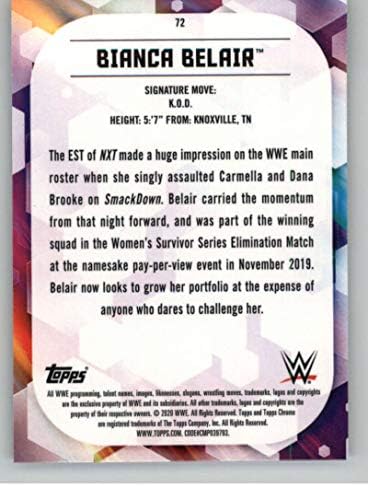 2020. Topps Chrome WWE 72 Bianca Belair nxt Wrestling Trading Card