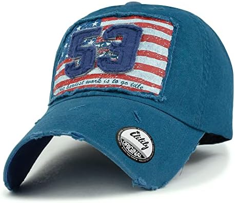 Ililily Vintage nevolje 68 'Original American Cool' logotip šešir za bejzbol kapu