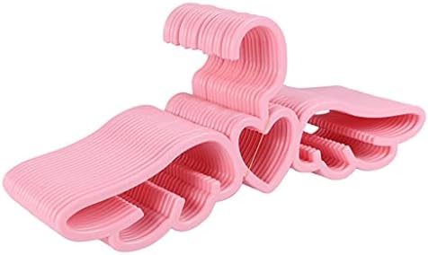WJCCY 20 PCS plastična vješalica za odjeću, slatka prilično ružičasta ljubačka šal od šal donjeg rublja