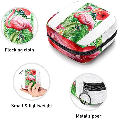 Torba za pohranu higijenskih salveta tropski Flamingo menstrualni držač torba prijenosni patentni zatvarač za djevojke teen