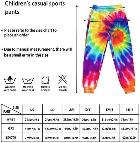 Aooopistc dječaci djevojčice Tweatpants za 4-15T labava aktivna odjeća s džepovima Sportske putničke pantalone