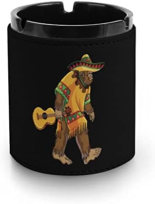 Bigfoot Sasquatch Meksička kožna pepeljara okrugla pepela s pepelom Portalni držač pepela za uređenje kućnog ureda