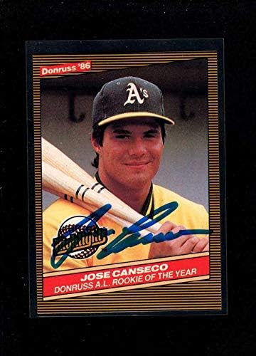 1986. Donruss istaknute 55 Jose Canseco Autentični potpis autografa AZ3117 - MLB autogramirane bejzbolske karte
