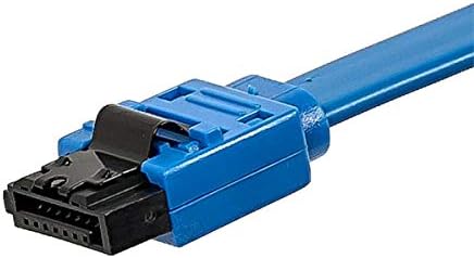 Monoprice SATA 6Gbps kabel s zasunom za zaključavanje - 0,83 stopa - plava | Kompatibilno sa SSD -om, CD Writer, CD Driver,