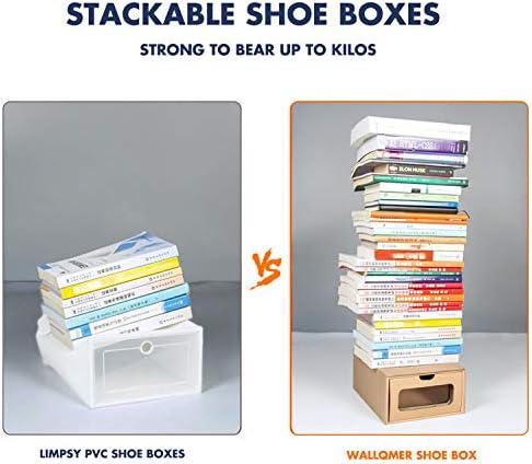 Kutija za cipele od 12 pakiranja od 13, 2 do 8,3 do 5,1 inča vodootporne kutije za pohranu čarapa, uredskog materijala, igračaka,