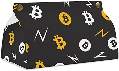 Bitcoin uzorak tkiva nosač poklopca poklopca Organizator Papir Tog za dozapusnicu za salvete papir za lice stol kupaonica