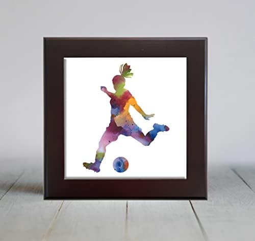 Sažetak nogometaš akvarel umjetnost Dekorativne pločice