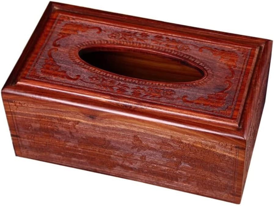 Kutija s tkivom s jednim pločama retro isklesana kutija salvete tenon i mortise struktura dnevna soba kućanstva