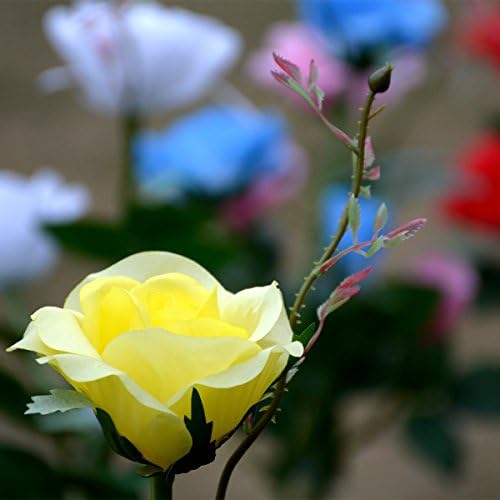 Svjetla za lagane svjetla s ružama, homeleo vanjski solarni cvjetni lampice za vrtno dvorište ukras popločanog dvorišta -