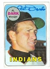 Alvin Dark Autographid Baseball Card 1969 Topps 91 - Autografirani bejzbol kartice
