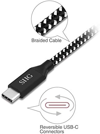 SIIG USB Type C na Pleteni kabel za prikaz - 4K @60Hz USB C do DP kabela - Thunderbolt 3 kompatibilan - Potreban je prikaz