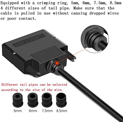 JIENK DB25 muški serijski adapteri bez lemljenja RS232 D-Sub, 16 mm tanji 25 pin priključka za priključak za proboj u priključak