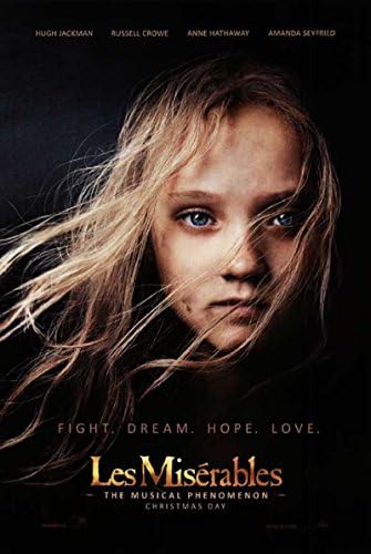 Les Miserables 2012 D/S Advance Rolled Movie Plakati 27x40