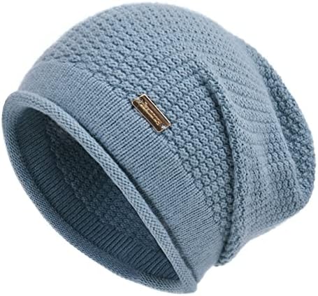 Jaxmonoy Slouchy Beanies za žene zima mekana topli kašmirski šešir lubanje kapica dame pletena vuna šešir za žene za žene