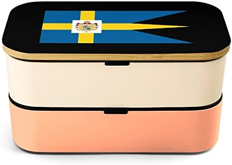 Kraljevska švedska zastava Bento kutija za ručak nepropusna bento kutija kontejneri za hranu s 2 odjeljka za izletnički rad