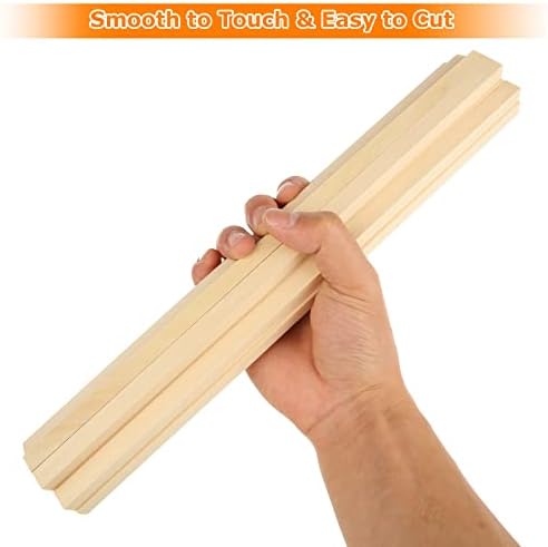 100 kom kvadratni drveni klin 3/8 inča 12 inča nedovršeni štapići od lipe kvadratni drveni štapići za obrte, modele, obradu