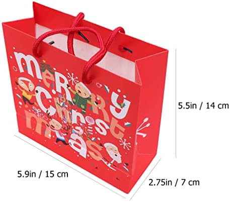 Poklon vrećice za besposlene torbe 10pcs božićni papir kolačići torbe slatkiše torbice s torbicama s ručkama božićne zabave