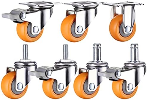 Nesho 1 1,25 1,5 1,5 2 inčni kotačići namještaja kotači narančasti okretni kolica kolica guma 1pcs