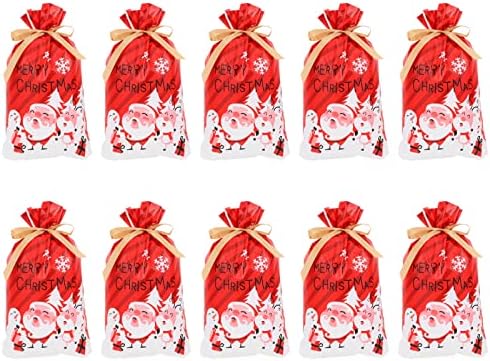 10pcs xmas vrpca za crtanje vrećice praktična xmas bombona poklon torba mala poklon torbica božićni ukrasi darovi ukrasi