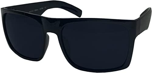 Muške crne sunčane naočale s velikim širokim okvirom - ekstra veliki kvadrat od 148 mm