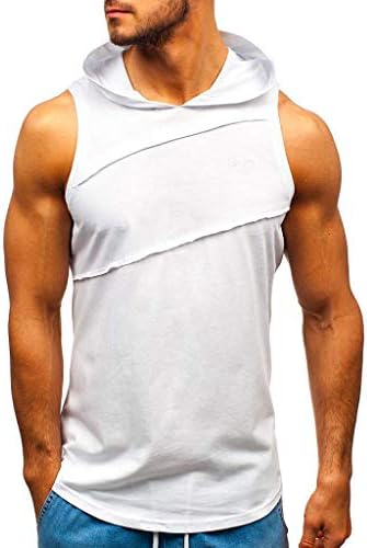 Muška majica bez rukava, muška majica s kapuljačom za izgradnju tijela, majica s odrezanim mišićima bez rukava, trenirke