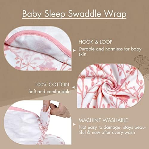 Omota za deke za bebe za dječake i djevojčice, novorođenče Sleepsack vreća 0-3 mjeseca, organski pamučni zavarivanje 2-pk,