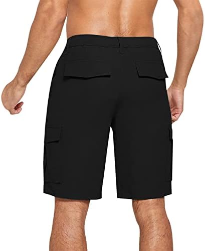 Muške kratke hlače casual Stretch String Shorts Classic Fit Multi džepove vanjski teretni kratke hlače labave fit trening