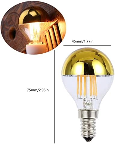 6-vatna polu-kromirana Zlatna žarulja 6-vatna zlatna zrcalna reflektirana svjetlost 945 LED žarulja sa žarnom niti podesiva