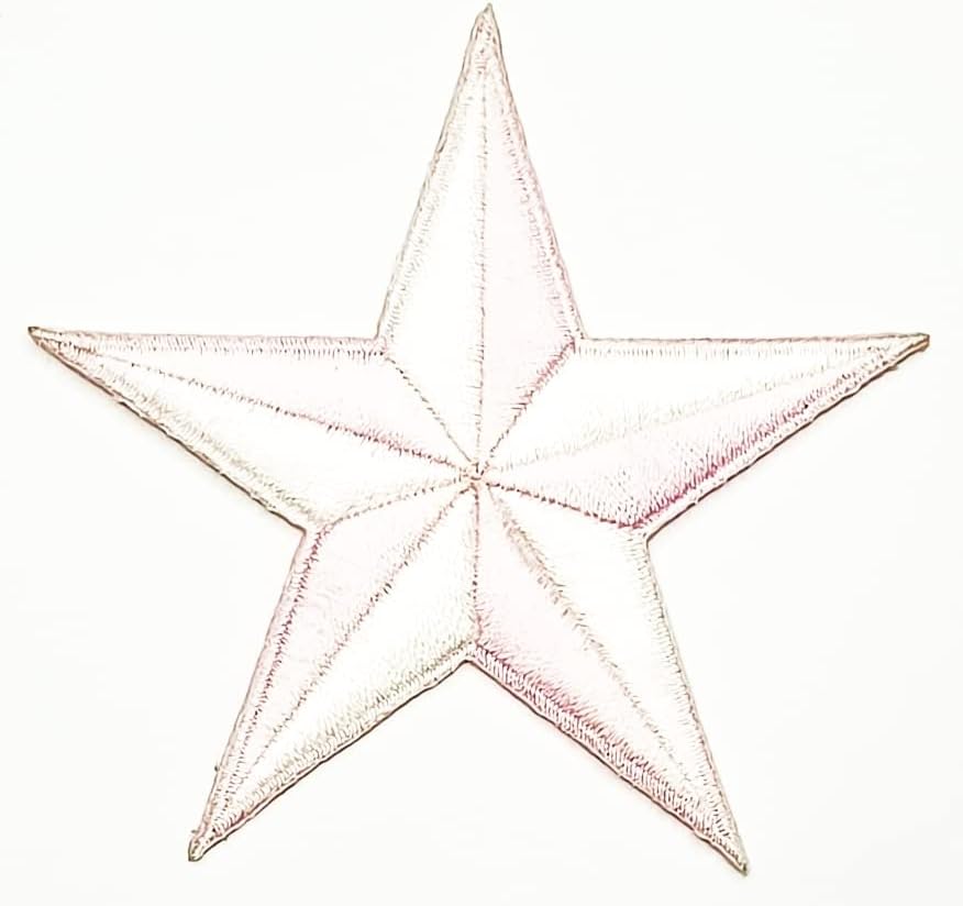 Salvete Plus 2pcs. ružičasta i bijela zvijezda znak ranga simbol Patch Vezeni aplicirani Zanatski odjevni predmeti ručno