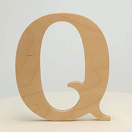 4 -inčni drveni slovo Q - izrezan od šperploče Baltic breze, ovo 4 -inčno drvo slova spremno je za slikanje ili ukrašavanje.