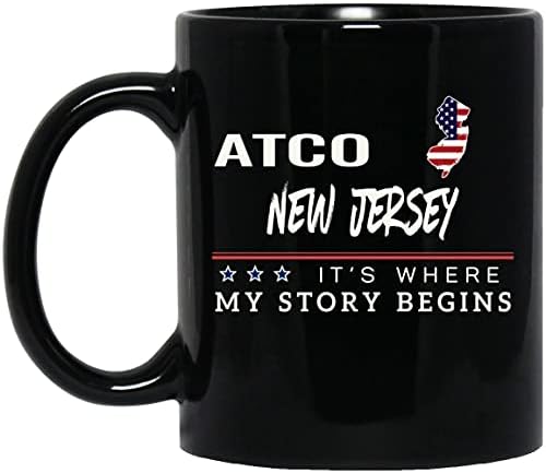 Šalica američke zastave Atco New Jersey šalica kave, moja priča počinje 4. srpnja kava šalica za kavu Patriotski poklon Dan