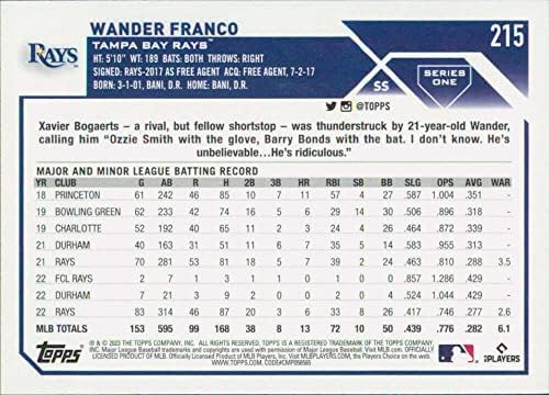 Wander Franco 2023 Topps 215 NM+ -MT+ MLB bejzbol zraka