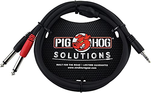 Svinja svinja PB-S3403 3,5 mm stereo do dvostrukog 1/4 kabela za mono probijanje, 3 metra