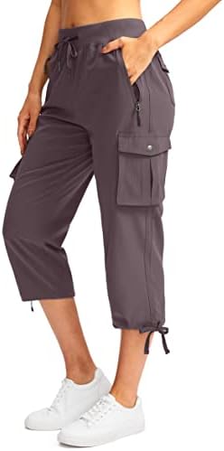 SOOTHFEEL Ženske teretne hlače Capris s 6 džepova lagane brze suhe putovanja planinarenje ljetnih hlača za žene casual