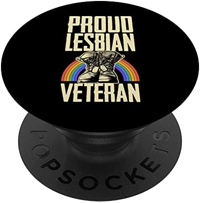 Ponosni lezbijski veteran ponosni mjesec veteranski dan vojnik popsockets zamjenjiv popgrip