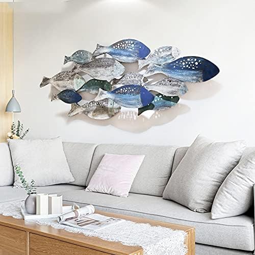 Chisp dekoracija od kovanog željeza ukras ribe zid viseći retro ocean dječje sobe tema ukrasa