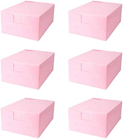 Hemoton 6pcs ružičaste kutije za cipele Organizator za skladištenje cipela Organizator ladice za cipele za cipele za ulaznu