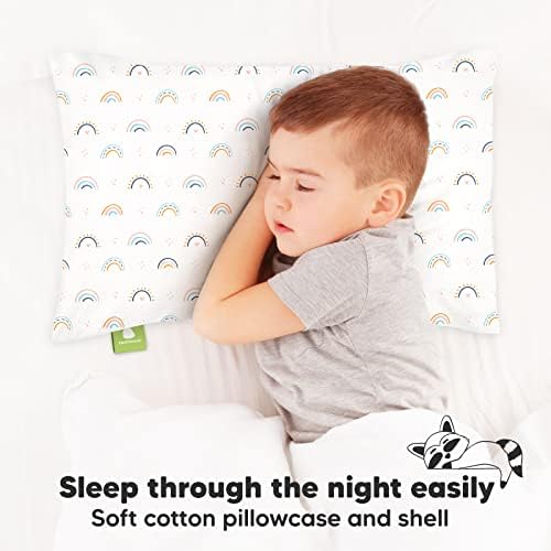 KEABABIES jastuk za malu djecu s jastučnicama, Jumbo 14X20 - mekani organski pamučni jastuci za malu djecu za spavanje -