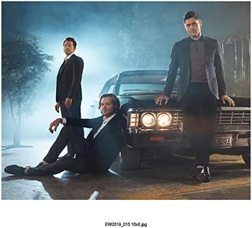 Jensen Ackles 8 inčni x 10 inčni fotografija Supernatural w/Jared Padalecki & Misha Collins w/baby kn