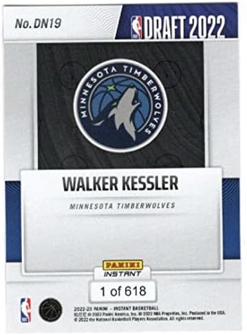 Walker Kessler RC 2022-23 Panini Instant Night Rookie /618DN19 Timberwolves Cond NBA košarka