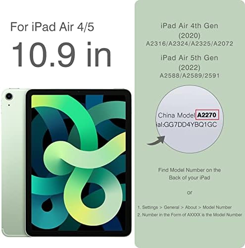 iPad Air 5/4 futrola, iPad Air 5th/4. generacija futrola za 10,9 inčni 2022/2020 model, automatsko pokrov za buđenje/spavanje,