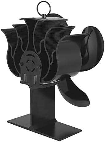 Crni kamin s 4 toplinske peći ventilator za izgaranje drva ekološki tihi ventilator za dom učinkovita raspodjela topline