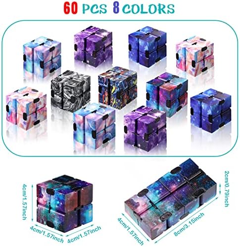60 komada kocke senzorne kocka igračaka Fidget senzorno ručno držeći fidget blokovi fidgeting igra Gadget Poklon Gadget za