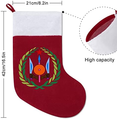 Grb Džibuti božićne čarape klasični viseći ukrasi bijela manžetna bombona za obiteljske odmor ukrasi