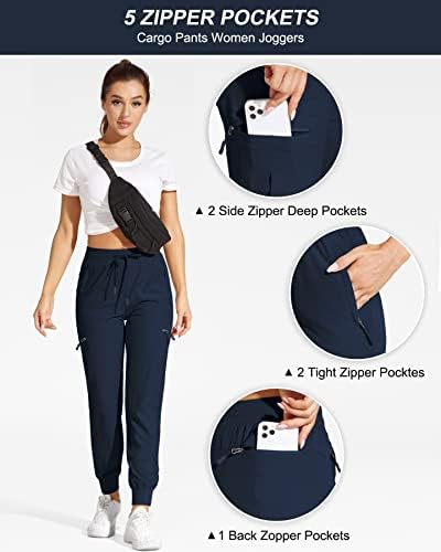 Viligo ženski teretni jogeri planinarskih hlača Lagane brze ženske hlače otporne na suhu vodu s džepovima s patentnim zatvaračem
