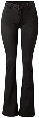 Bell Bottom traperice za žene, klasične hlače s visokim strukom protežu se hlače Slimming Jean hlače mršave odjeće 70 -ih