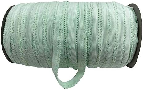 Šarena čipkasta elastična traka širine 3/8 inča s Pico elastičnim rubom za donje rublje za žene i pribor za odjeću, 5 jardi