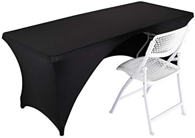 LZY 10 Pack opremljeni tablice za stolove za savijanje od 6 stopa, otvoreni leđa, spandex/rastezanje/elastična pravokutna