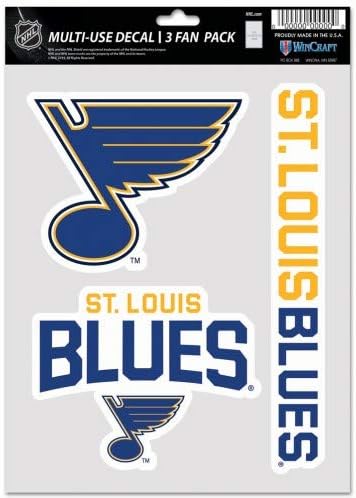 Wincraft NHL St. Louis Blues Decal Multi -upotreba Fan 3 Pack, Team Boje, jedna veličina