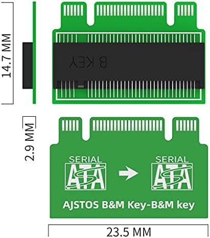 Feifanzhe B&M ključ za B&M ključ M.2 SATA SSD Prošireni testni zaštitni adapter kartica za B ključ za B&M ključ 2230/42/60/80/110